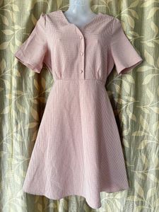 Pink&White Checked Dress