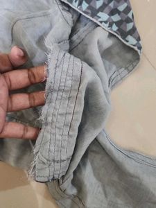 Grey colour georgette saree with blouse