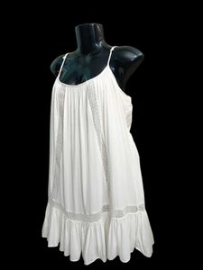 Crochet Trim Slip Dress Free Size Fit For M-L-XL