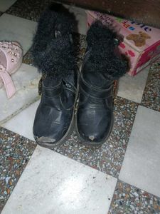 Kids Black Winter Boots