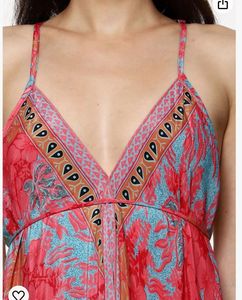 KanhaE Long Bohemian Silk Dress With Open Back