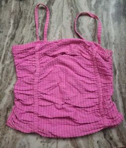 Pink Ruched Tank Top