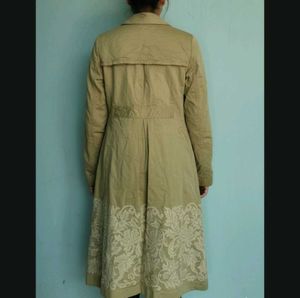 Elegant Embroidered Trench Coat