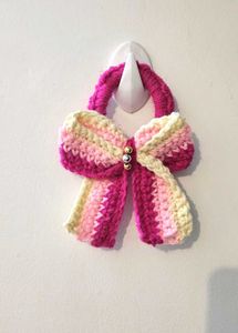 Colorful Crochet Earrings + Hair Bow Combo