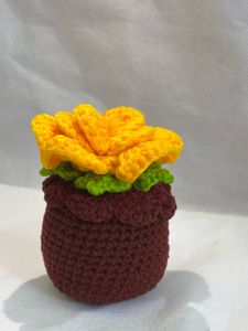Crochet Flowers With Pot Only On 599/-