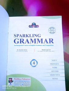 Sparkling Grammar Book For Class 4
