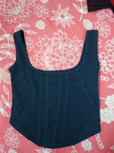 Navy Corset Top