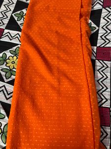 Orange chiffon saree for sale