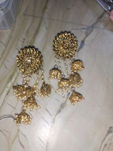 Golden Jhumka Earrings