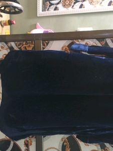 Vintage Navy Velvet Button-Down Shirt