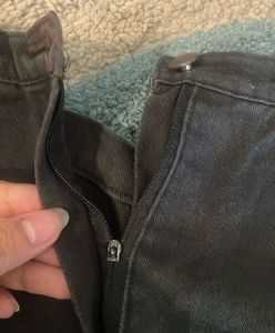 Black High-Waisted Denim Shorts