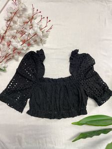 Crop top with cut out detailing