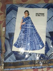 2 New Elegant Blue Saree