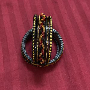 Glass Bangles with Zircon Gemstone