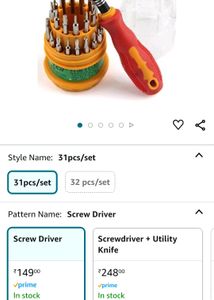 Screwdriver With 31 Attachments