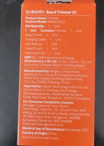 Xiaomi 2c Rechargeable Trimmer