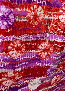 Red Purple Printed Floral Kurta