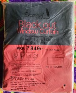 ✨⚫Pair Of New Black Window Curtain⚫ ✨