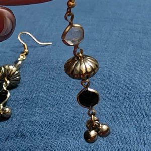 Crystal Golden Long Dangler