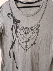 Gray Long Sleeve Mini Dress