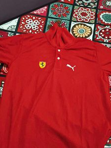 Red Ferrari Puma Polo Shirt