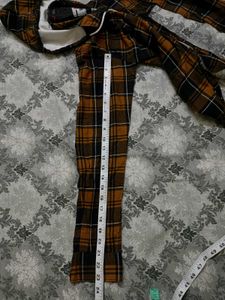 Brown Checked Shirt For Boys