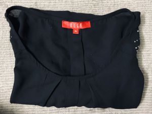 ELLE - Chic Black Embellished Top