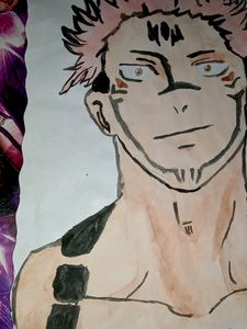 Ryomen Sukuna Art With Water Colour