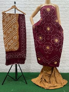 🍁BANDHANI EDGING DRESS MATERIAL🍁