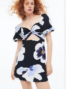 H&M Floral Print Mini Dress
