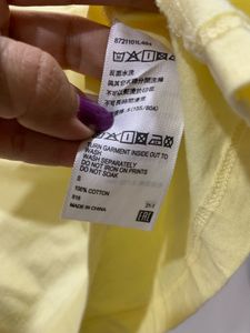 Cute Yellow Graphic Tee Pure Cotton