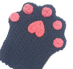 Crochet Cat Paw Gloves
