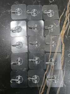 Transparent Wall Hooks pack of 15 | Self Adhesive