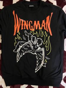 Unisex Oversized Bonkers Black Wingman Sweatshirt