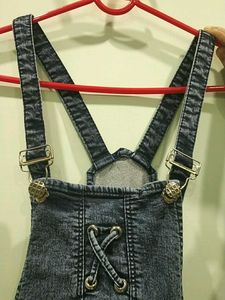 Denim Overall Shorts