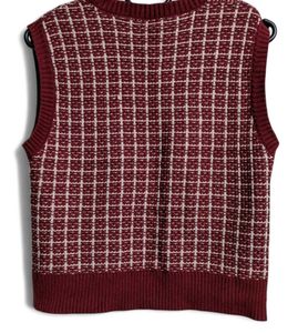 Burgundy Knit Vest