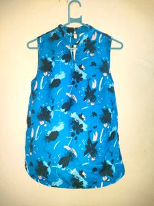 Blue Printed Top