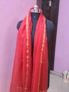 Elegant Linen Checked Dupatta