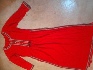 Red Side Cut Kurti