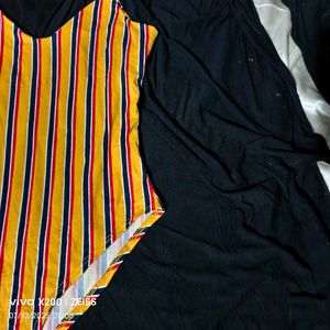I. Striped Bodysuit Top