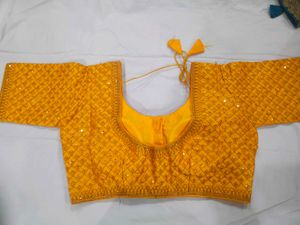 Yellow Embroidered Blouse