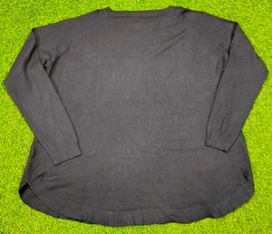 Black Woollen Tunic with Pockets