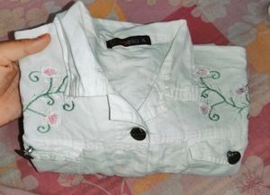 Floral Embroidered Denim Jacket