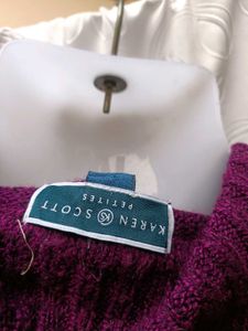 Burgundy Knit Collared Sweater 💜