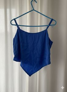 Blue bow backless Cami Top
