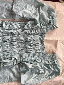 Ruffled Sleeve Crop Top