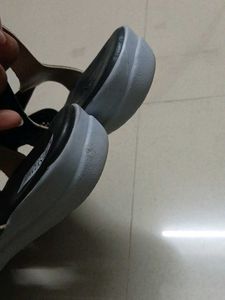 Black Knit Slingback Sandals