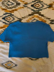 Cute Blue Cropped Top