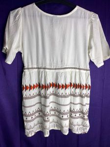 White Embroidered Top