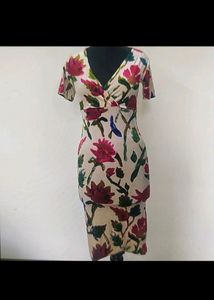 Zara velvet floral bodycon dress